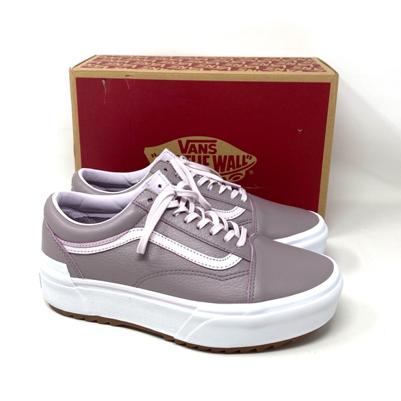 VANS Old Skool Stacker Tumbled Violet Men’s Low Top Leather Platform VN0A4U159XY - Picture 9 of 11